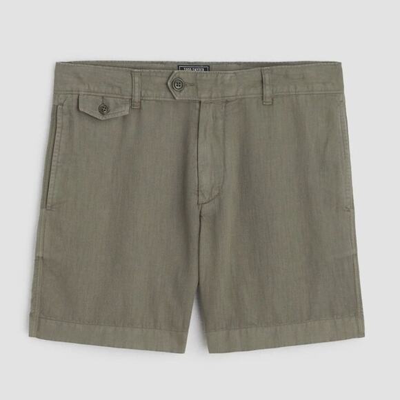 Todd Snyder Mens 38 Cotton Linen Hudson Shorts Faded Surplus‎ Green 7" Inseam - Picture 1 of 15